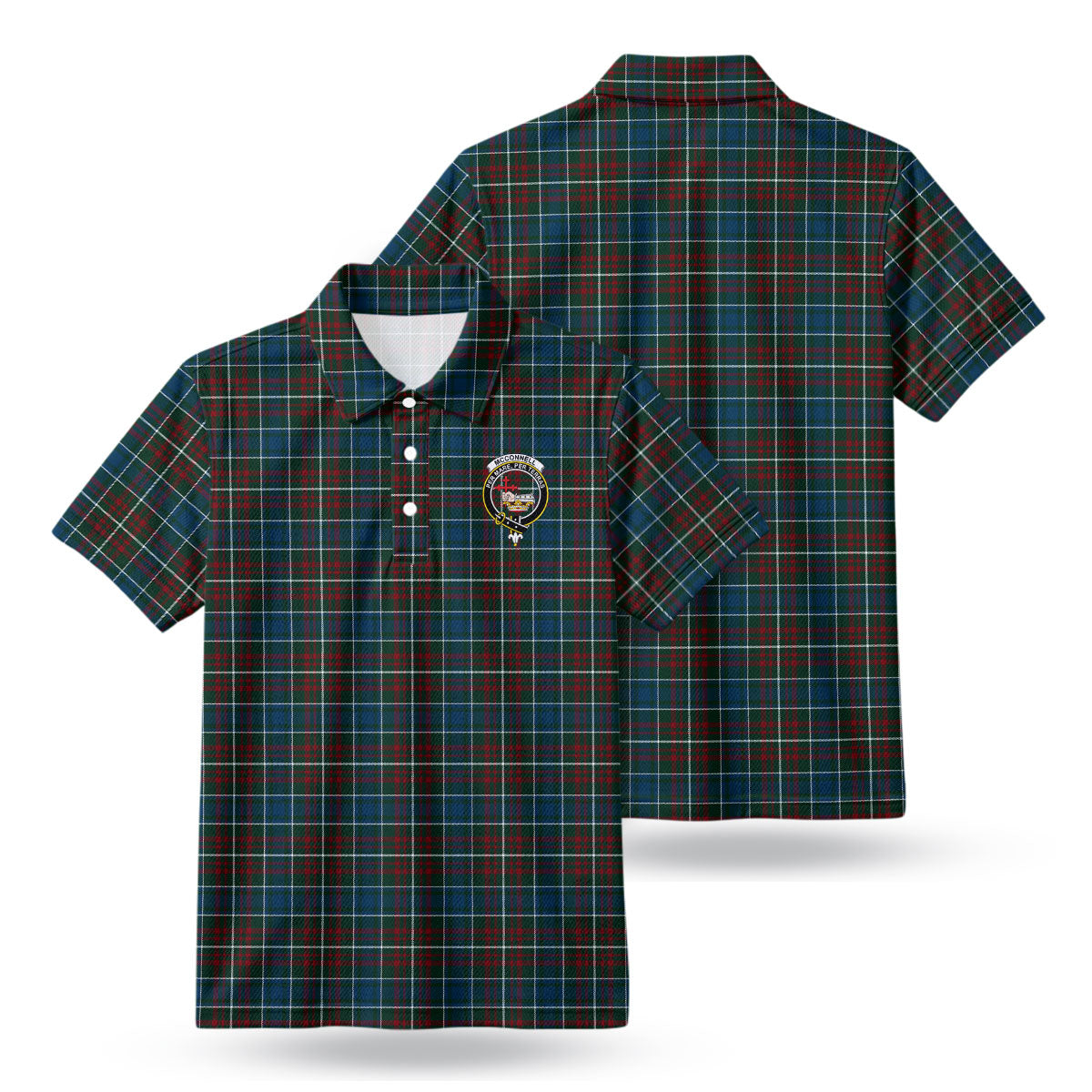 McConnell Tartan Crest Birdseye Mesh Polo Shirt