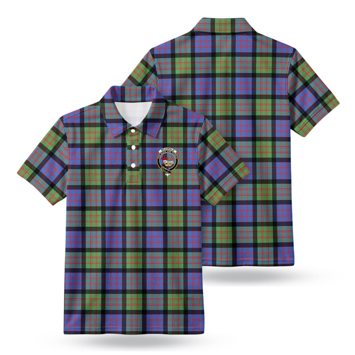 McDonald Ancient Tartan Crest Birdseye Mesh Polo Shirt