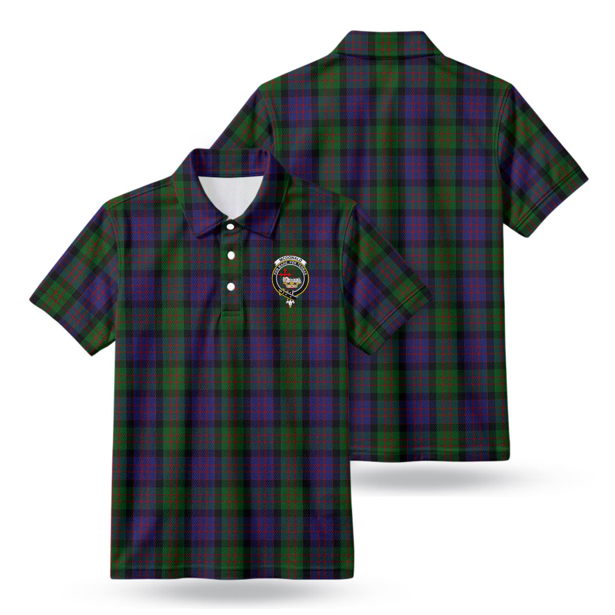 McDonald Tartan Crest Birdseye Mesh Polo Shirt