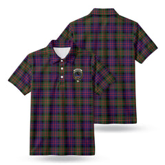 McDonnell of Glengarry Modern Tartan Crest Birdseye Mesh Polo Shirt