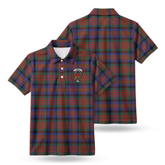 McDuff Hunting Modern Tartan Crest Birdseye Mesh Polo Shirt