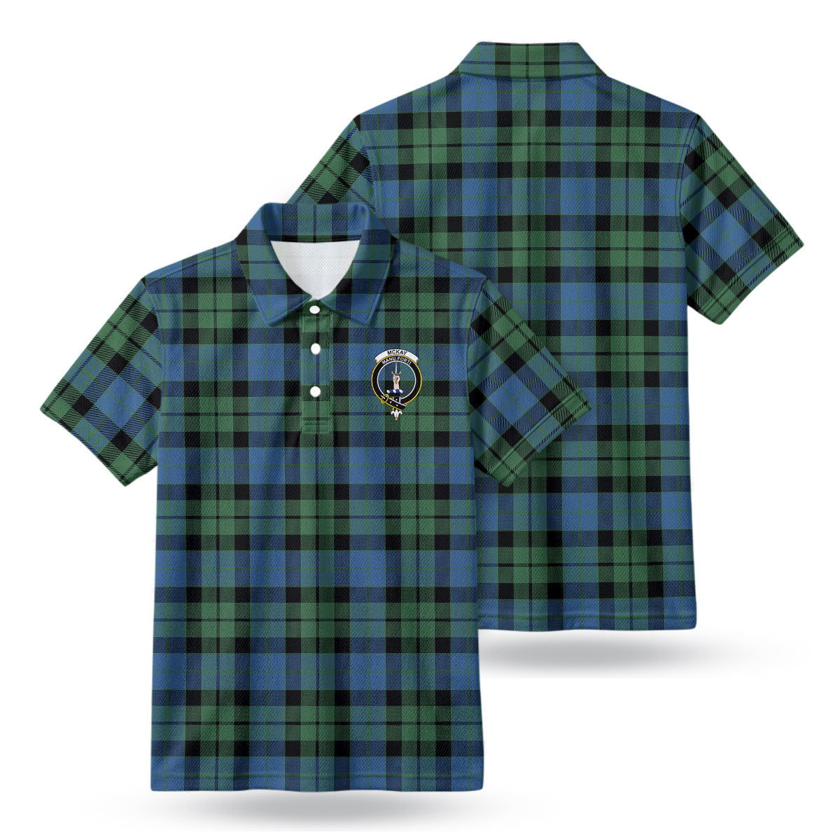McKay Ancient Tartan Crest Birdseye Mesh Polo Shirt
