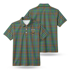 McKintosh Hunting Ancient Tartan Crest Birdseye Mesh Polo Shirt
