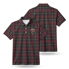 McKintosh Hunting Modern Tartan Crest Birdseye Mesh Polo Shirt