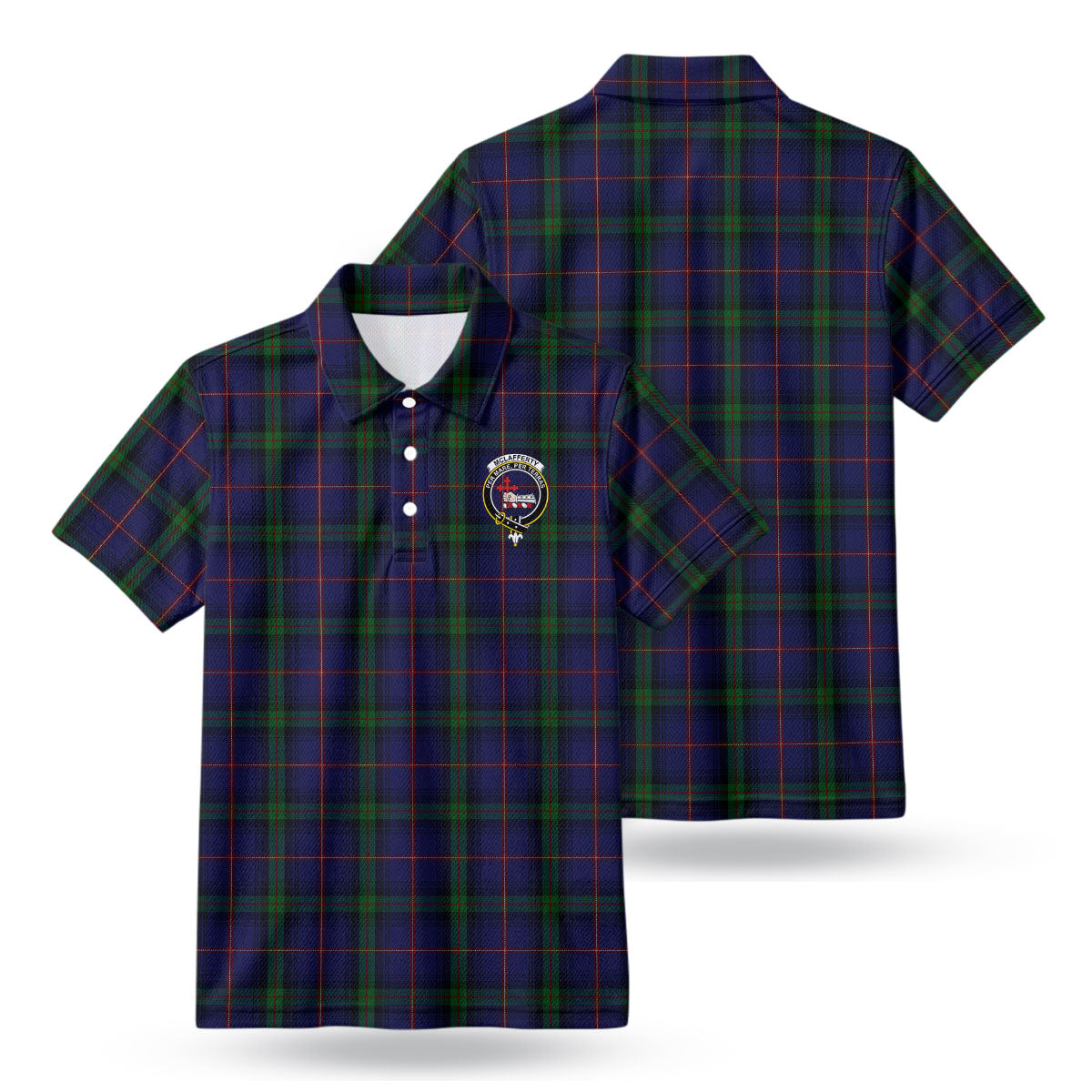 McLafferty Tartan Crest Birdseye Mesh Polo Shirt