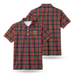 McPherson Ancient Tartan Crest Birdseye Mesh Polo Shirt