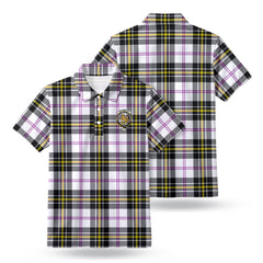 McPherson Dress Modern Tartan Crest Birdseye Mesh Polo Shirt