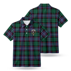 Mitchell Modern Tartan Crest Birdseye Mesh Polo Shirt