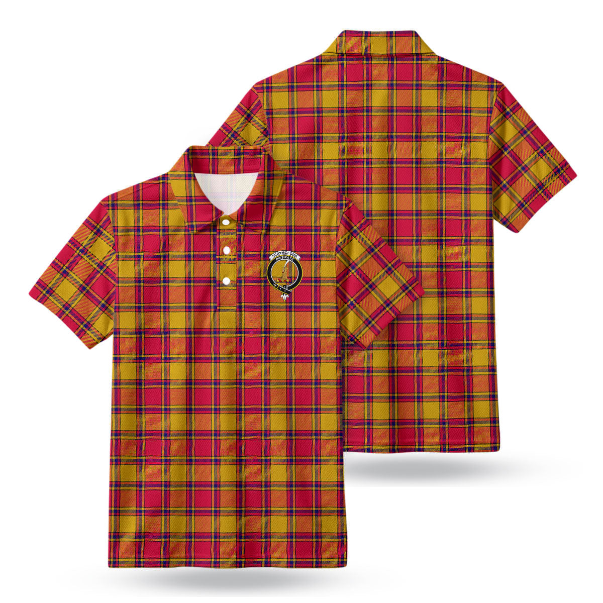 Scrymgeour Tartan Crest Birdseye Mesh Polo Shirt