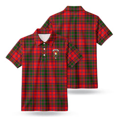 Stewart of Appin Modern Tartan Crest Birdseye Mesh Polo Shirt
