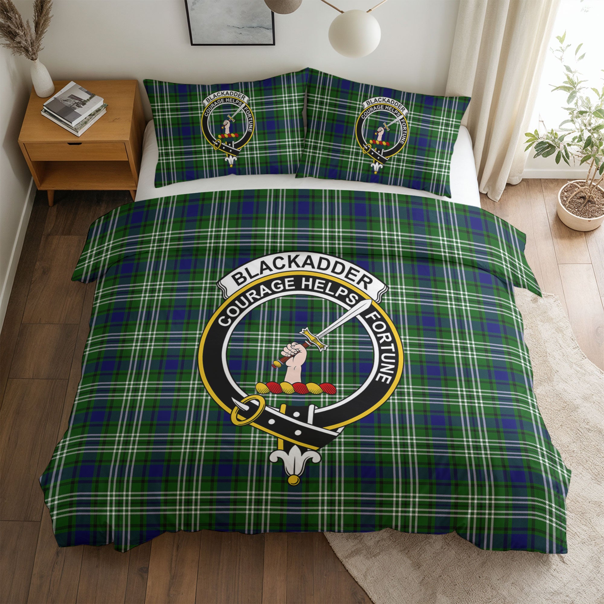 Blackadder Tartan Crest Bedding Set