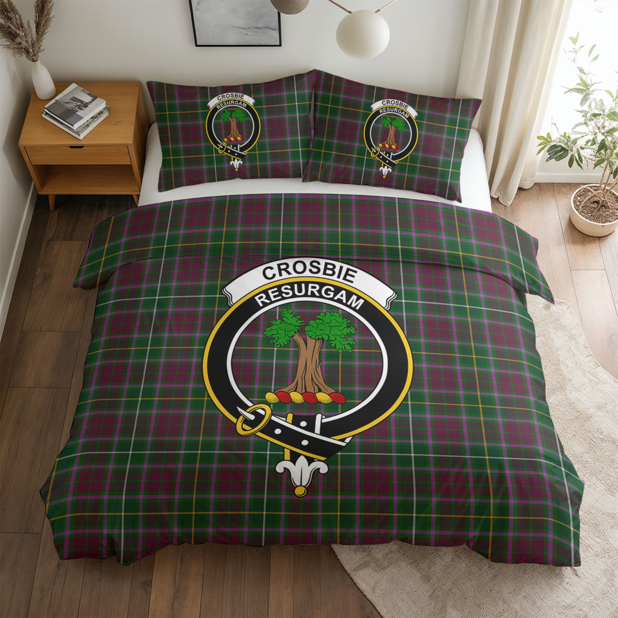 Crosbie Tartan Crest Bedding Set