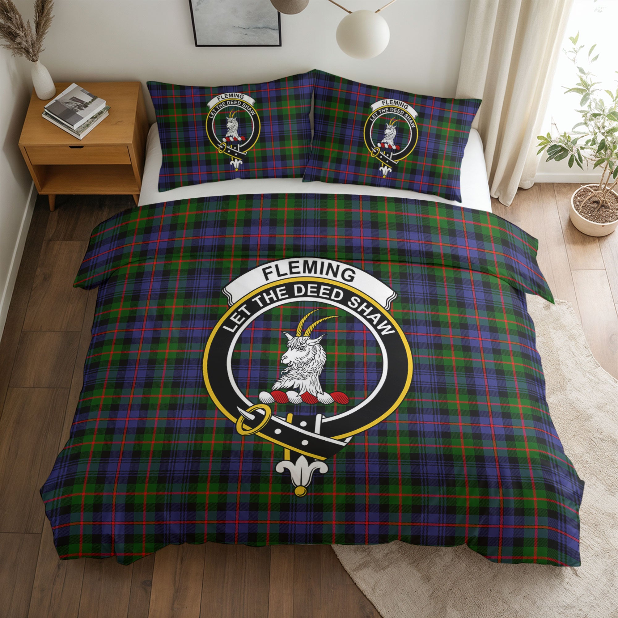Fleming Tartan Crest Bedding Set