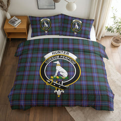 Hunter Modern Tartan Crest Bedding Set