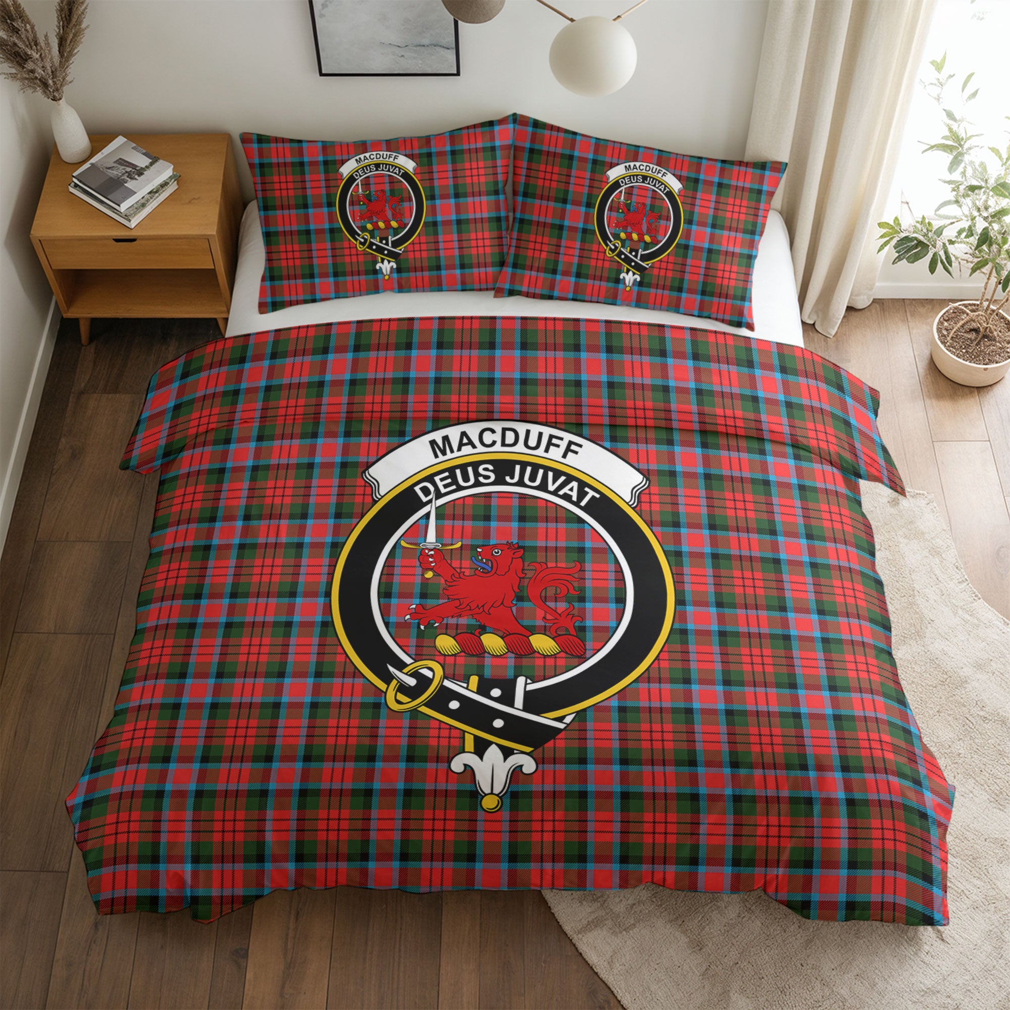 MacDuff Modern Tartan Crest Bedding Set