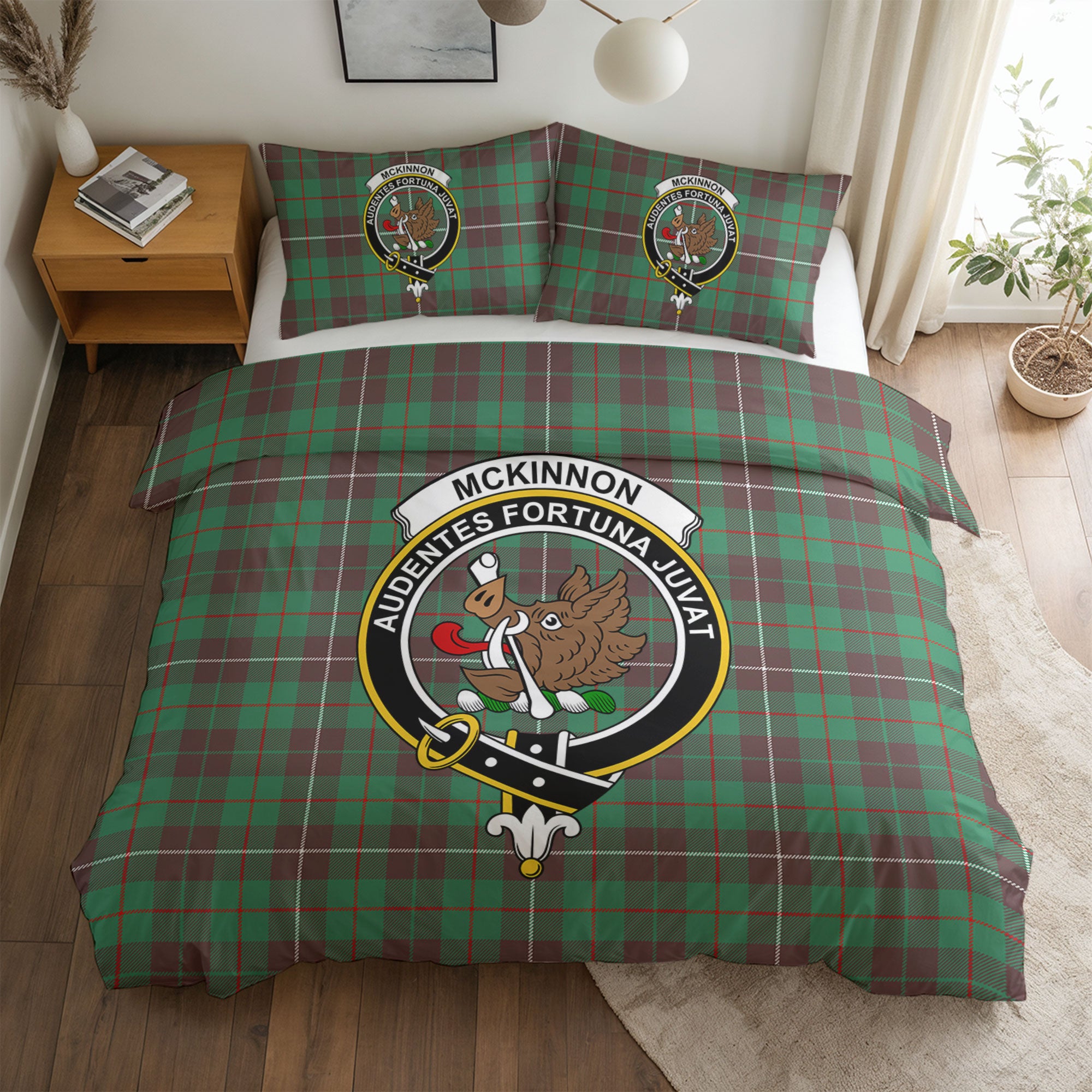 McKinnon Hunting Ancient Tartan Crest Bedding Set