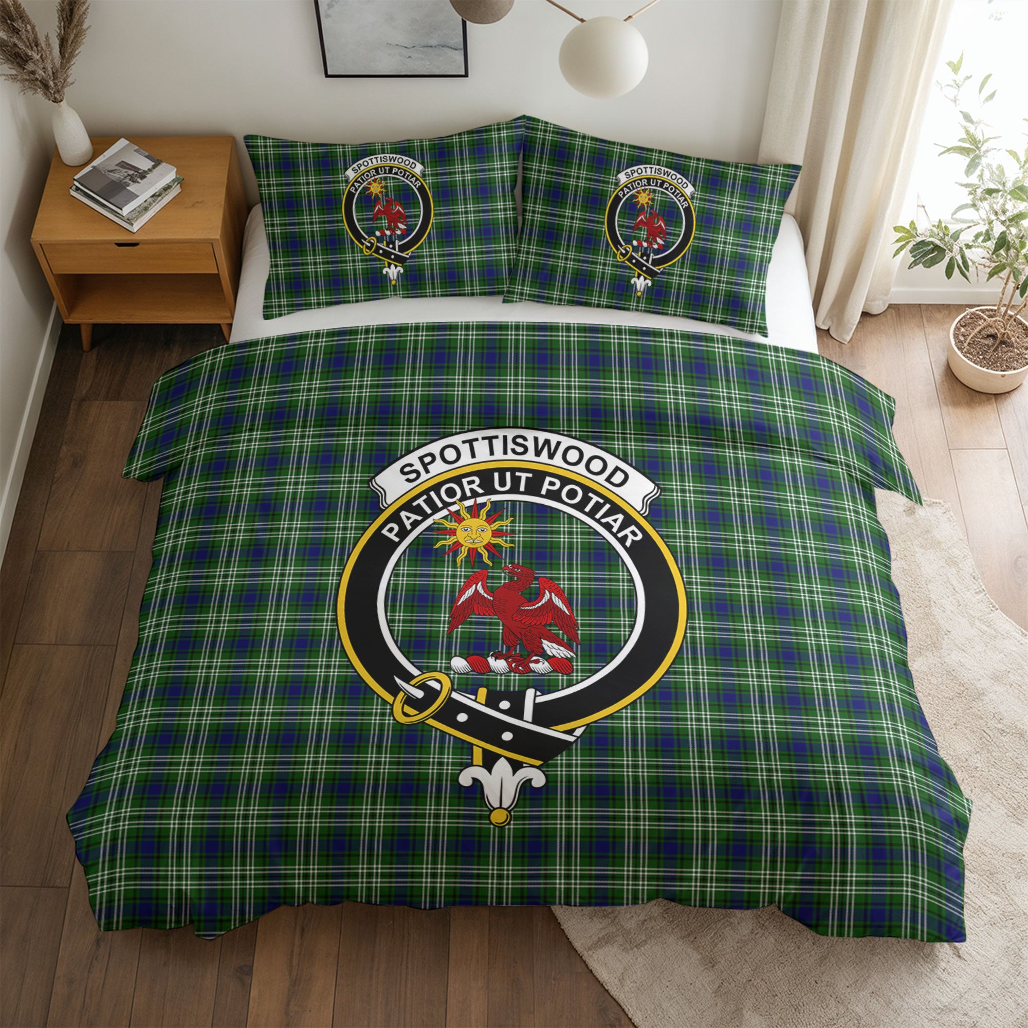 Spottiswood Tartan Crest Bedding Set
