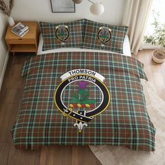 Thomson Hunting Modern Tartan Crest Bedding Set