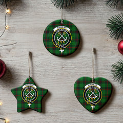 Kinnear Tartan Crest Christmas Ceramic Ornament