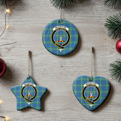MacIntyre Hunting Ancient Tartan Crest Christmas Ceramic Ornament