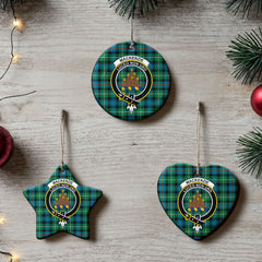 MacKenzie Ancient Tartan Crest Christmas Ceramic Ornament