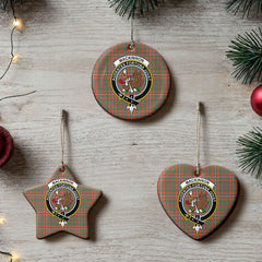 MacKinnon Ancient Tartan Crest Christmas Ceramic Ornament