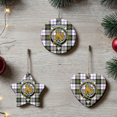 MacPherson Dress Modern Tartan Crest Christmas Ceramic Ornament