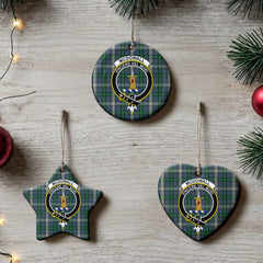McDowall Tartan Crest Christmas Ceramic Ornament