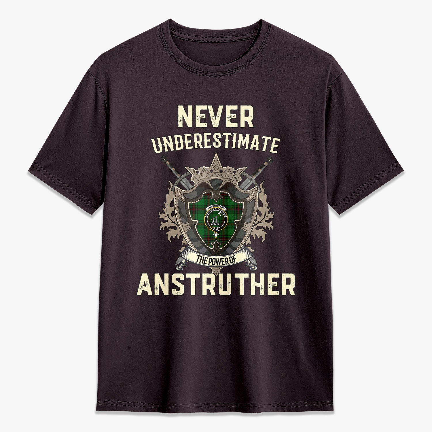 Anstruther Tartan Crest 2D T-shirt - Never Underestimate Style
