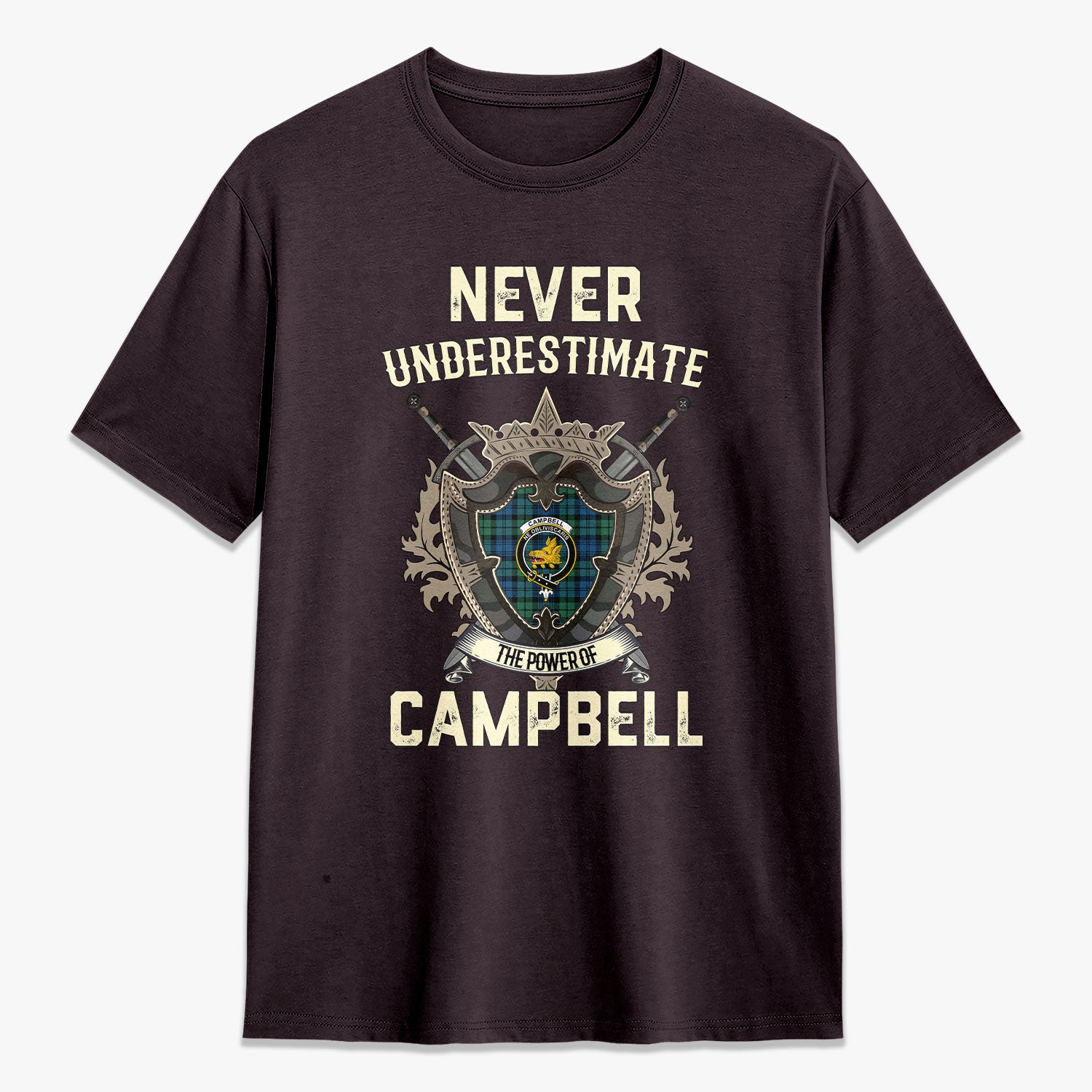Campbell Ancient 02 Tartan Crest 2D T-shirt - Never Underestimate Style