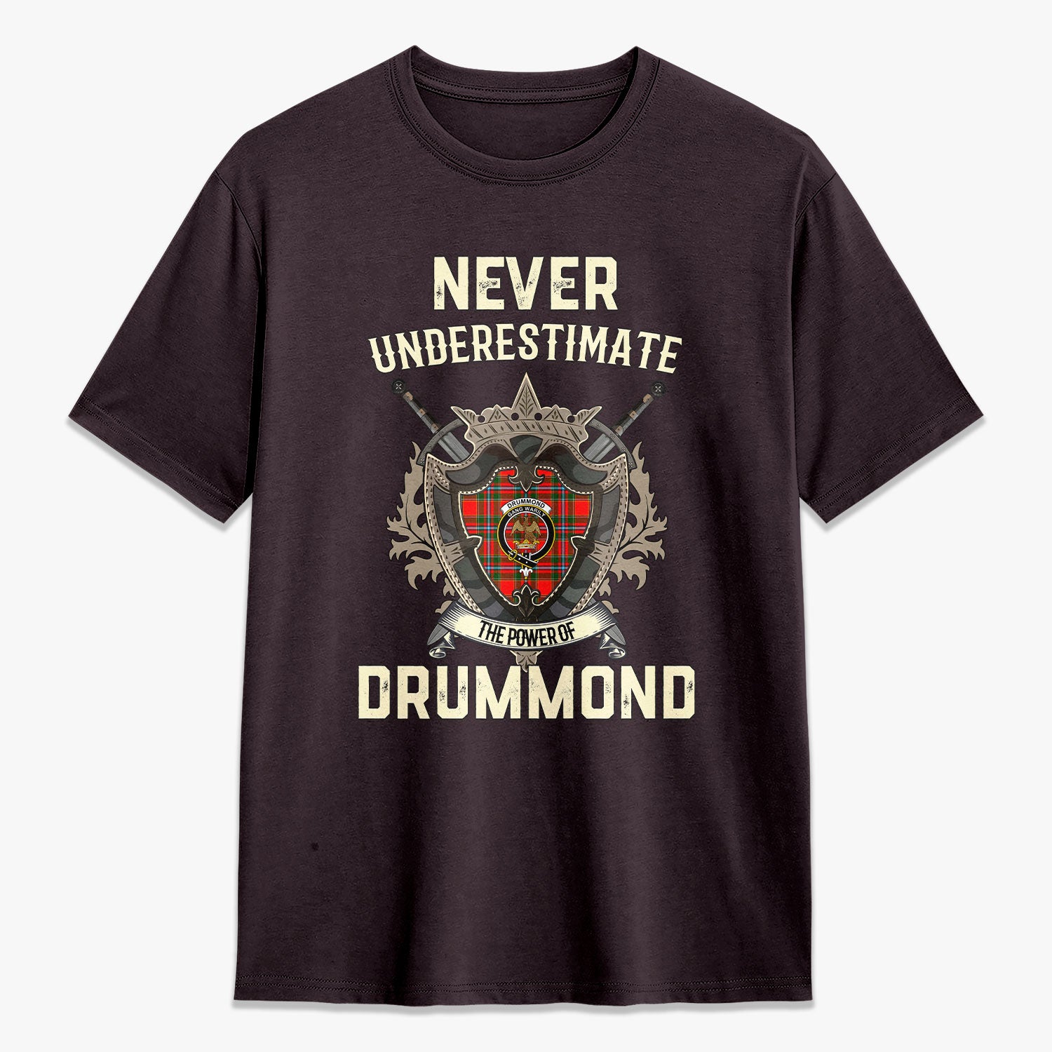 Drummond of Perth Tartan Crest 2D T-shirt - Never Underestimate Style