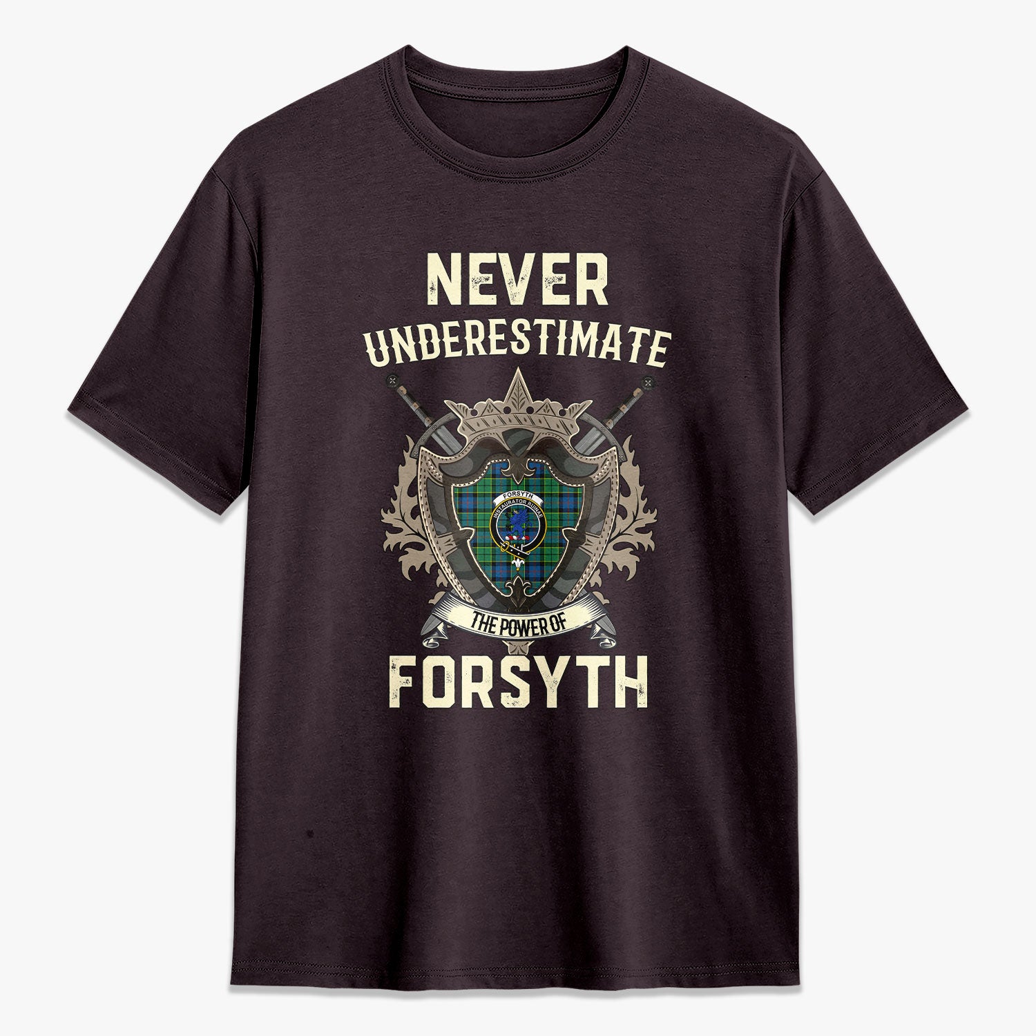 Forsyth Ancient Tartan Crest 2D T-shirt - Never Underestimate Style