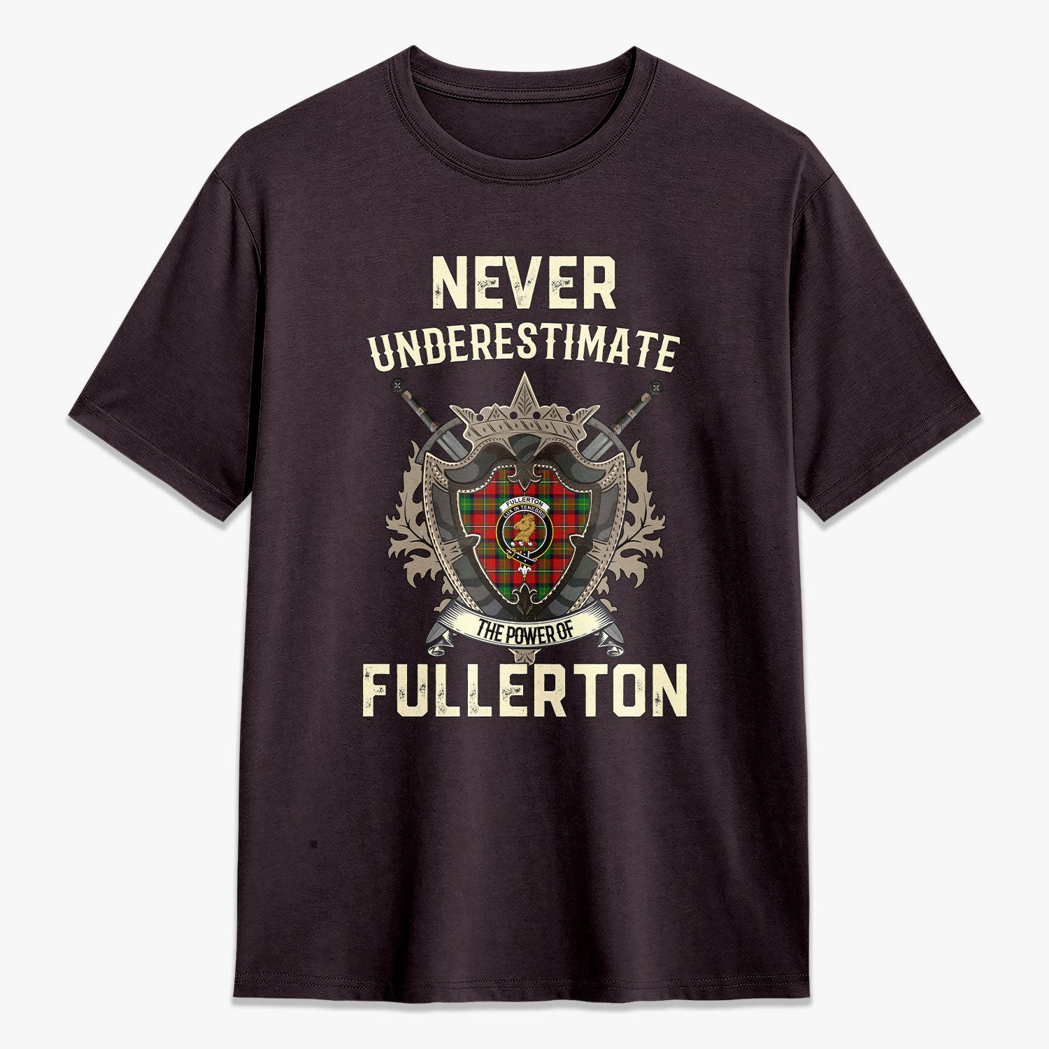 Fullerton Tartan Crest 2D T-shirt - Never Underestimate Style