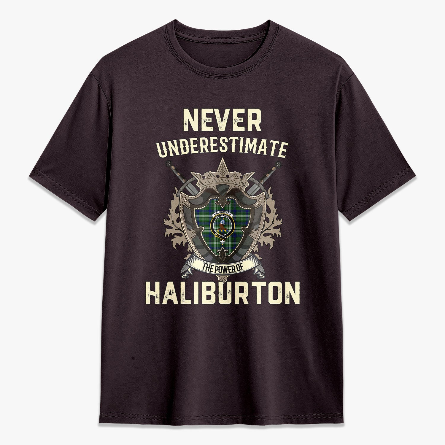 Haliburton Tartan Crest 2D T-shirt - Never Underestimate Style