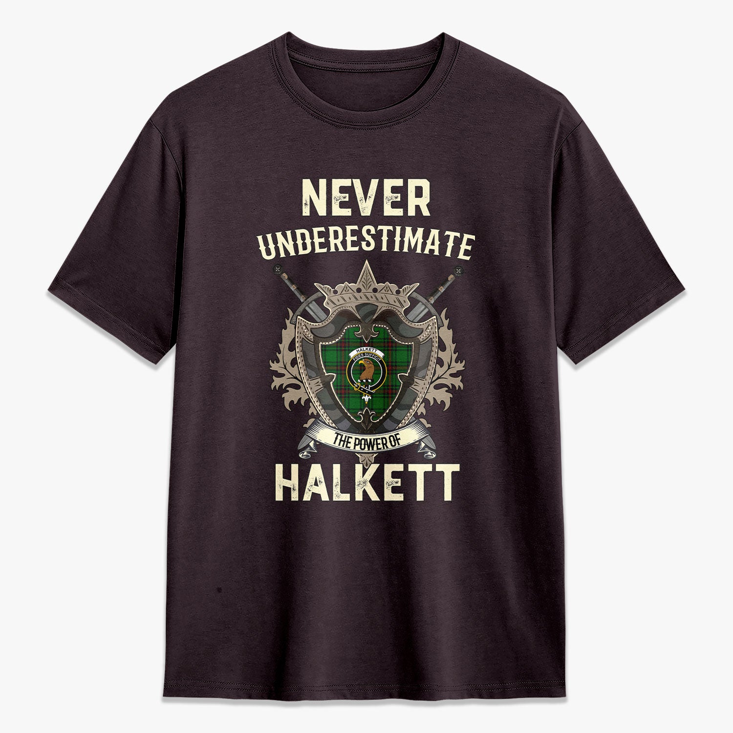Halkett Tartan Crest 2D T-shirt - Never Underestimate Style