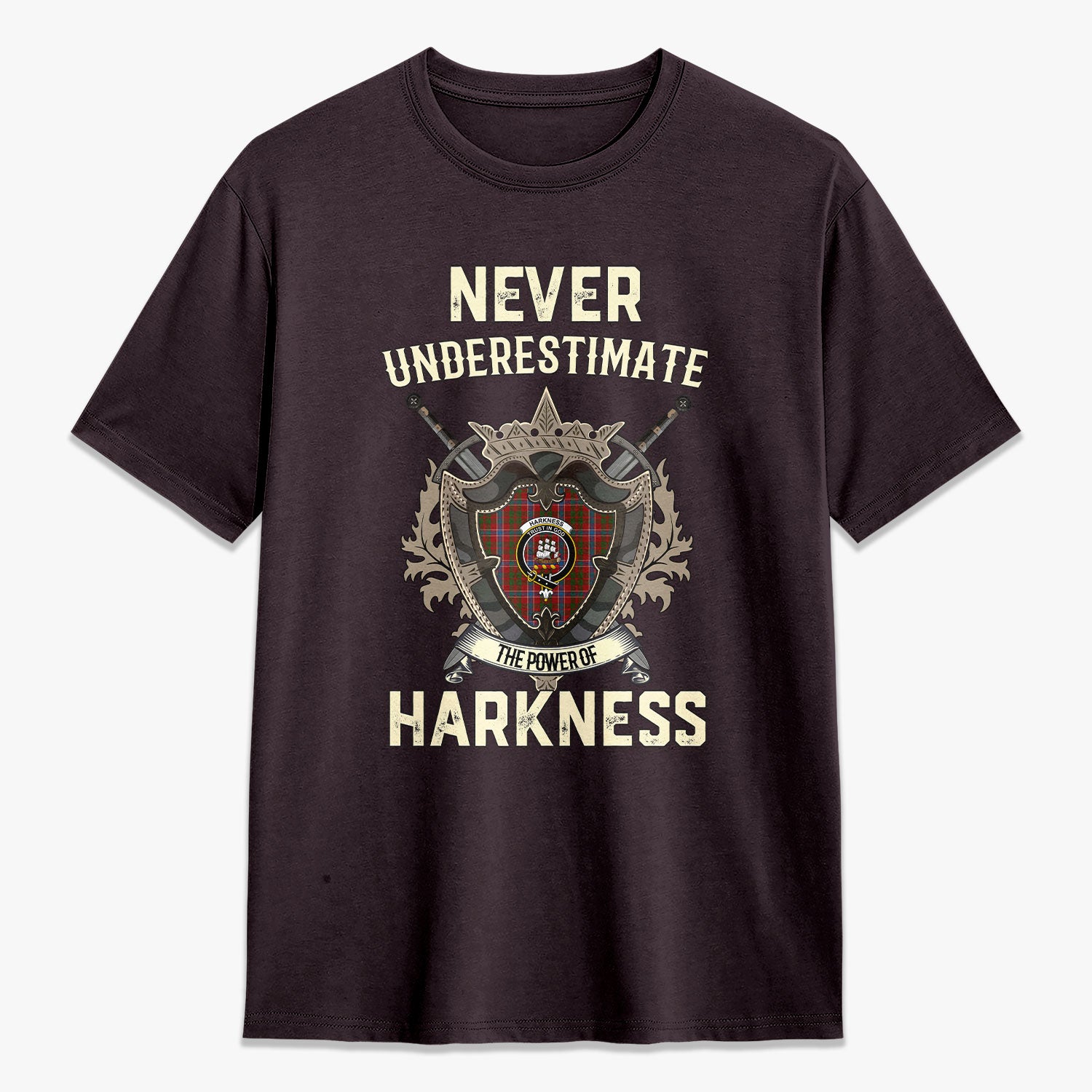 Harkness Dress Tartan Crest 2D T-shirt - Never Underestimate Style