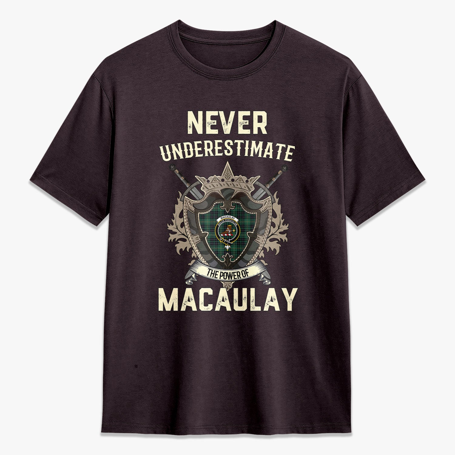 MacAulay Hunting Ancient Tartan Crest 2D T-shirt - Never Underestimate Style