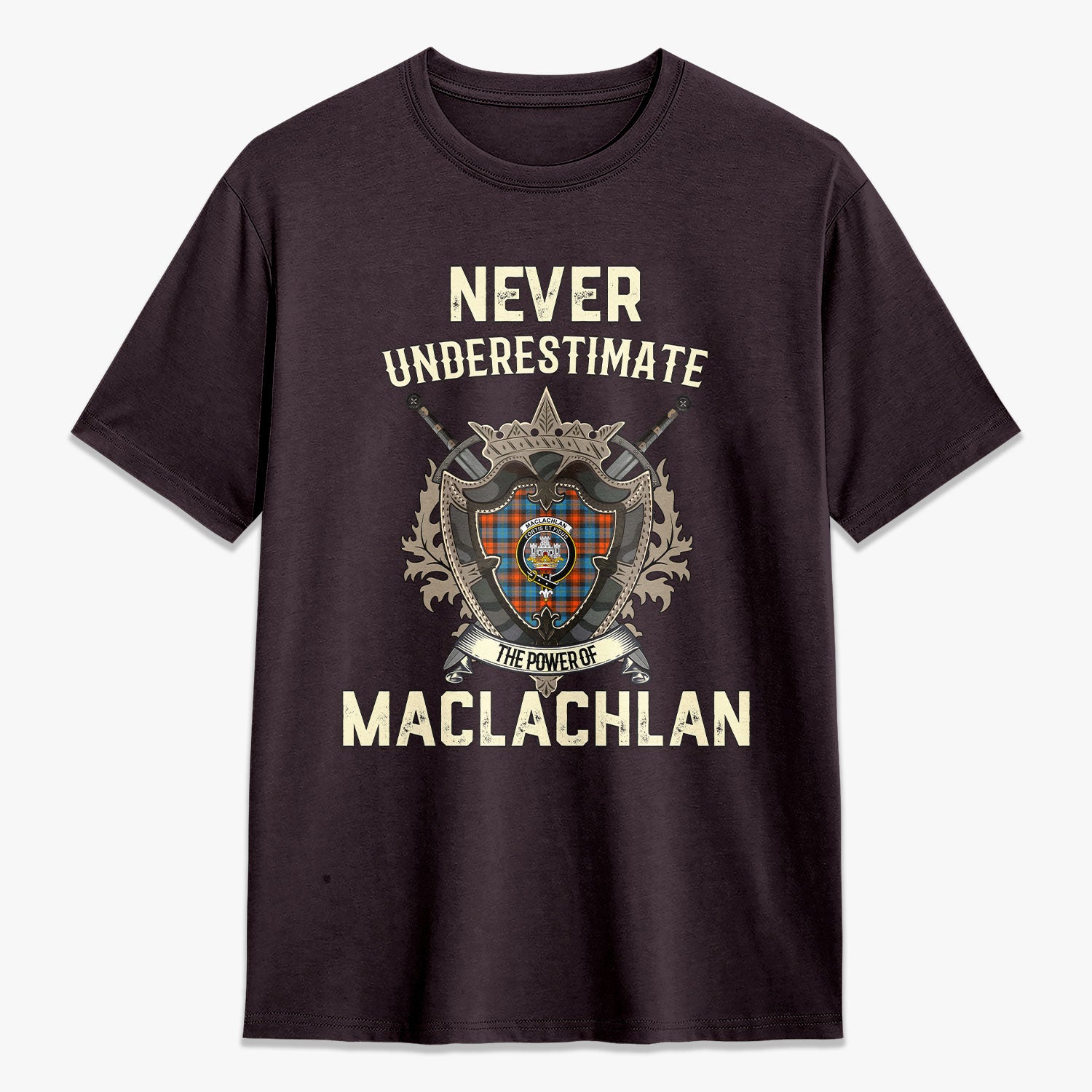 MacLachlan Ancient Tartan Crest 2D T-shirt - Never Underestimate Style