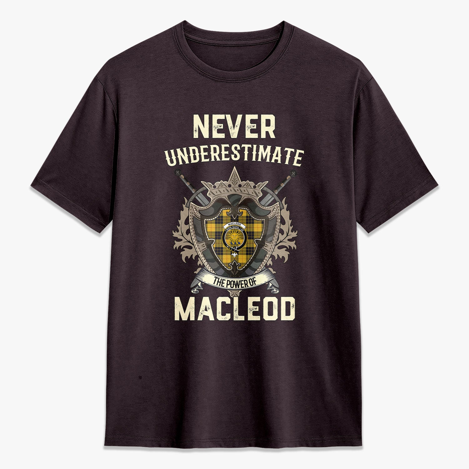 MacLeod of Lewis Ancient Tartan Crest 2D T-shirt - Never Underestimate Style