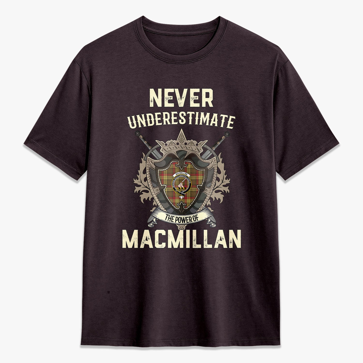 MacMillan Old Weathered Tartan Crest 2D T-shirt - Never Underestimate Style