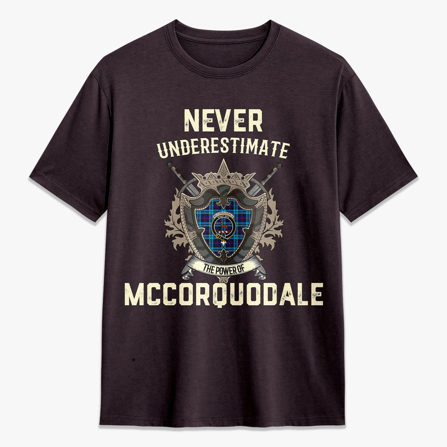McCorquodale Tartan Crest 2D T-shirt - Never Underestimate Style