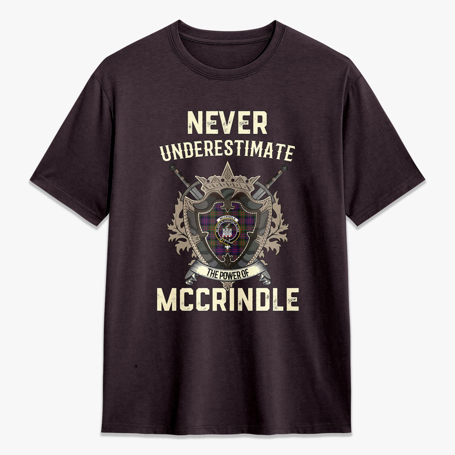 McCrindle Tartan Crest 2D T-shirt - Never Underestimate Style