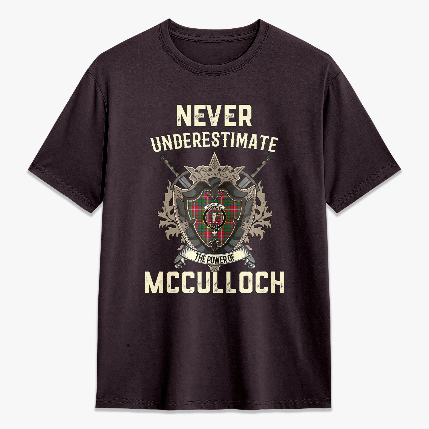 McCulloch Tartan Crest 2D T-shirt - Never Underestimate Style