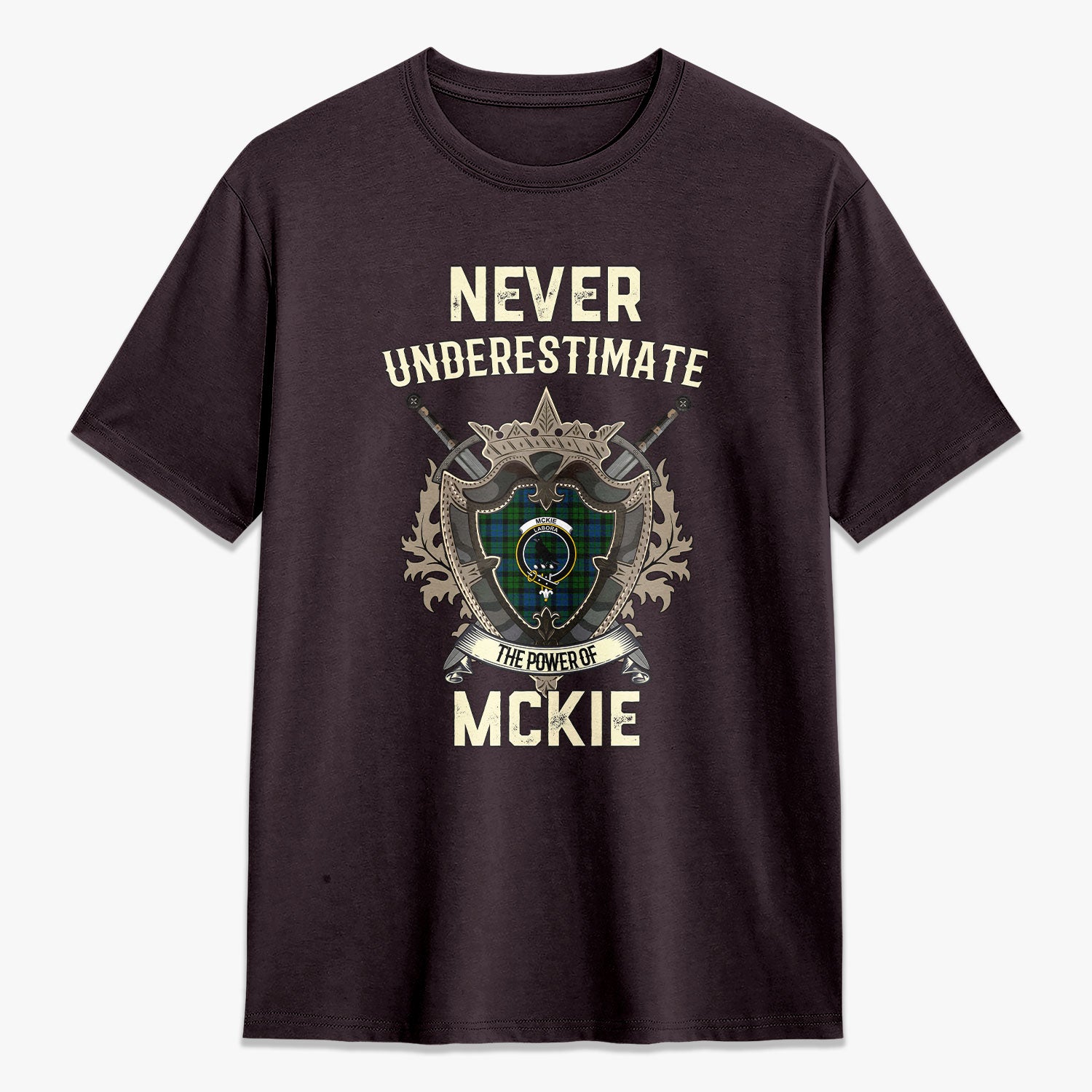 McKie Tartan Crest 2D T-shirt - Never Underestimate Style