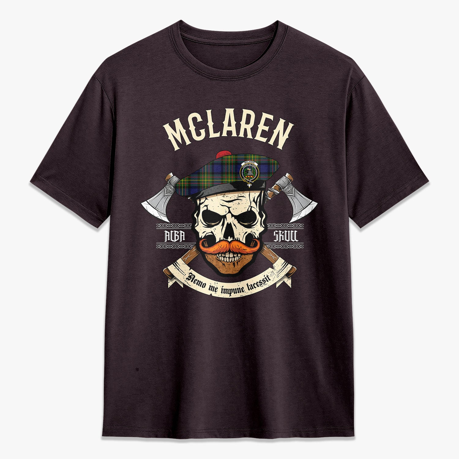McLaren Modern Tartan Crest 2D T-shirt - Alba Skull Style