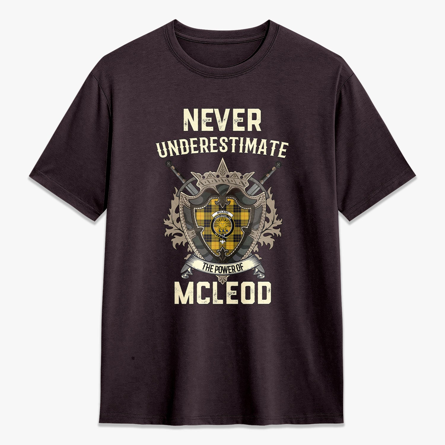 McLeod of Lewis Ancient Tartan Crest 2D T-shirt - Never Underestimate Style