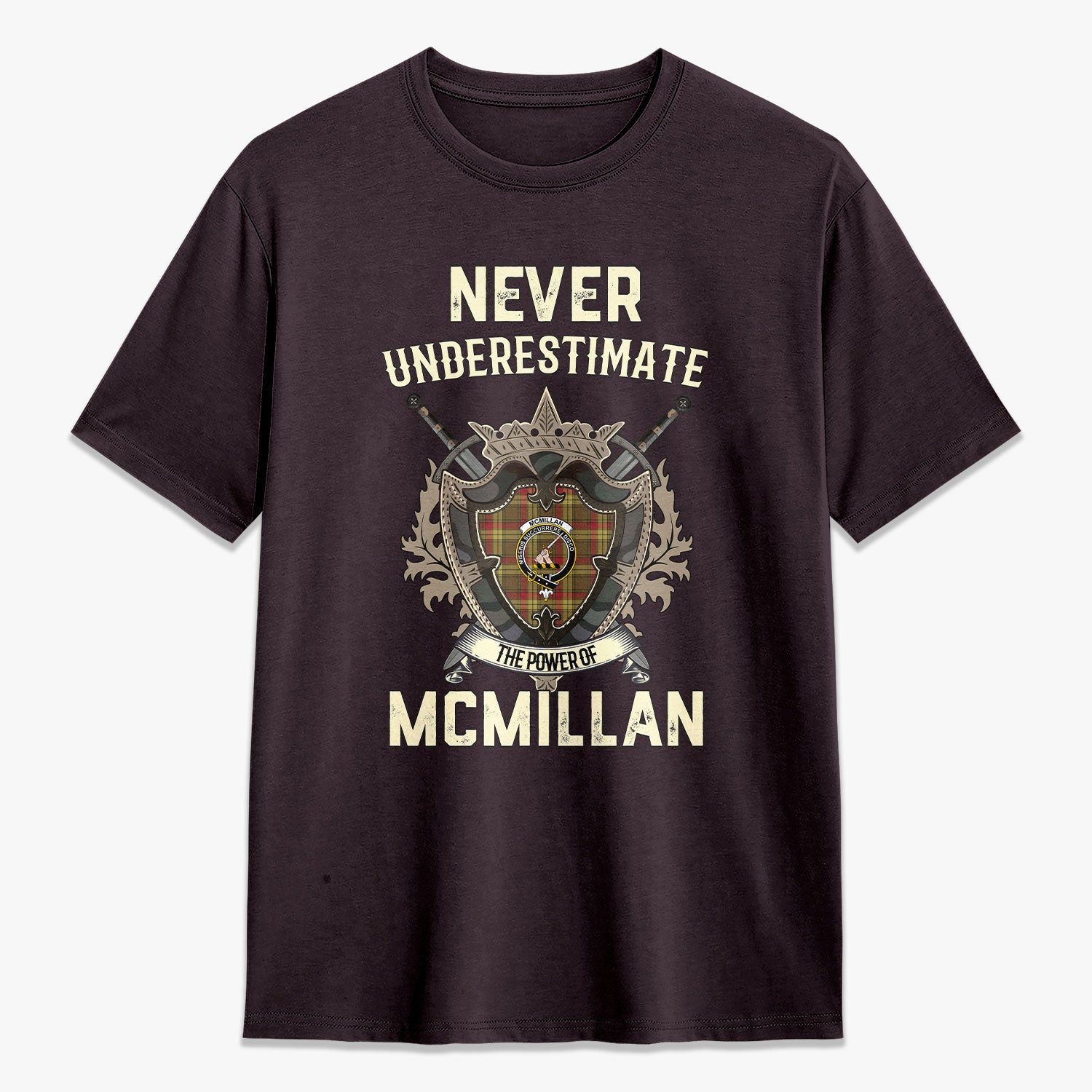 McMillan Old Weathered Tartan Crest 2D T-shirt - Never Underestimate Style