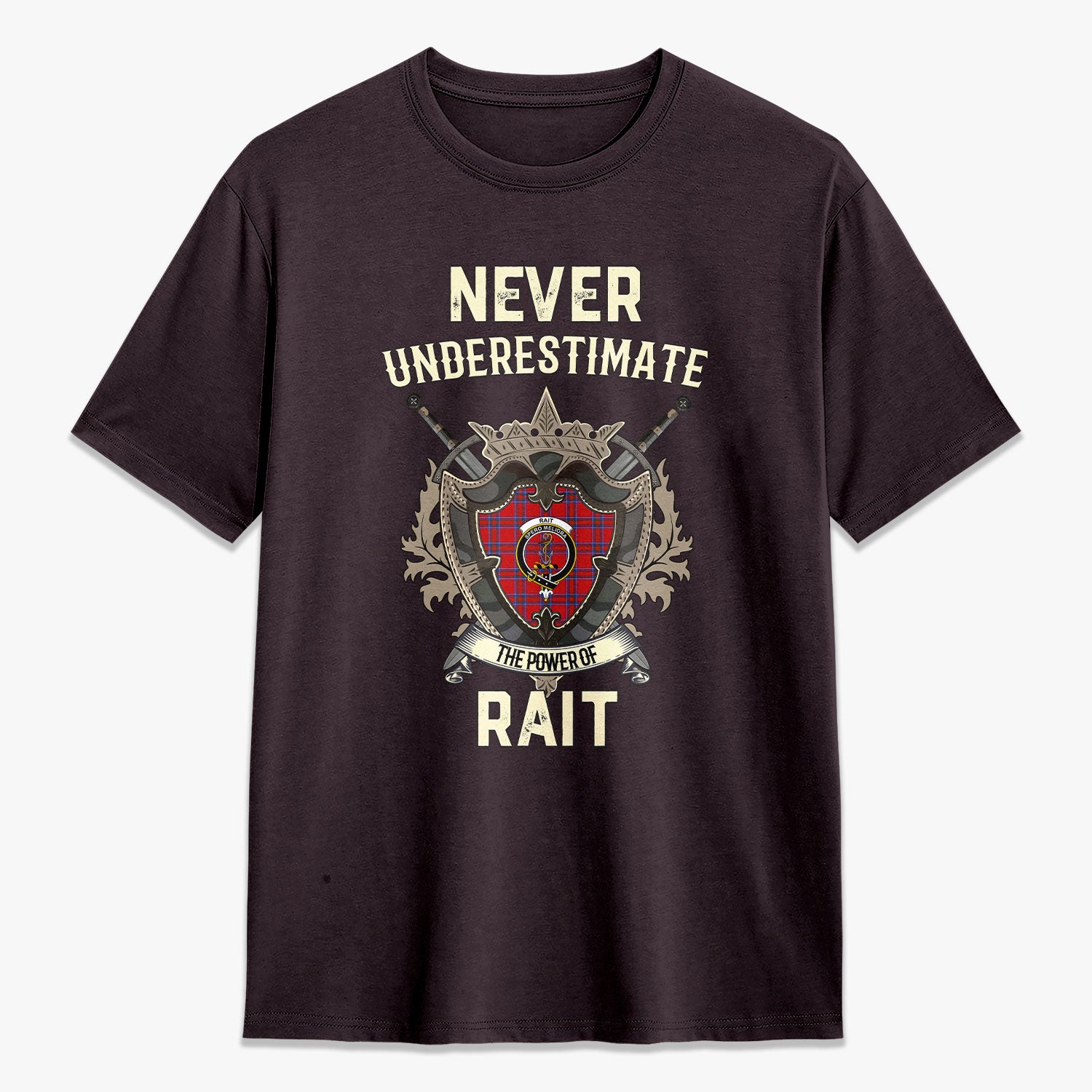 Rait Tartan Crest 2D T-shirt - Never Underestimate Style
