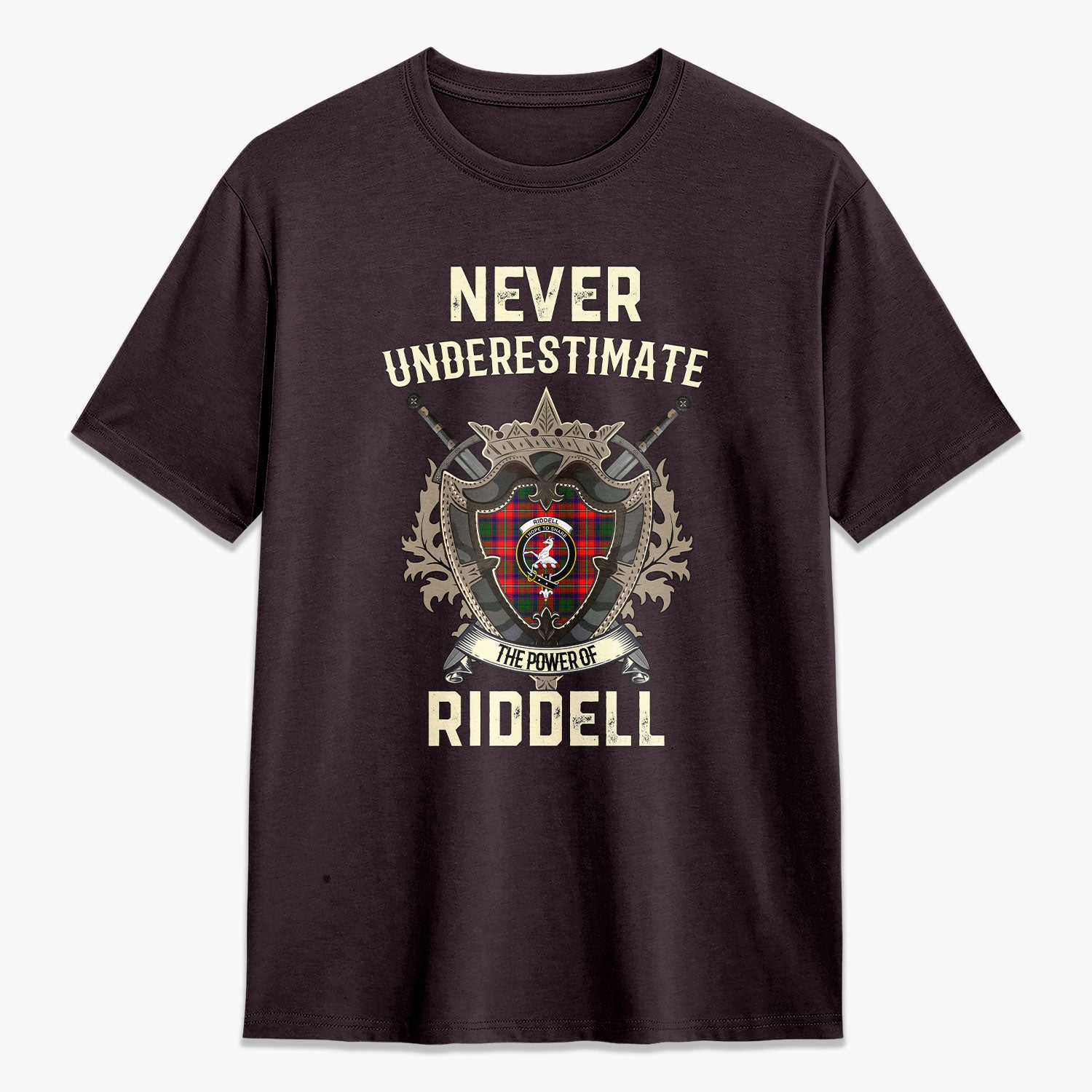 Riddell Tartan Crest 2D T-shirt - Never Underestimate Style