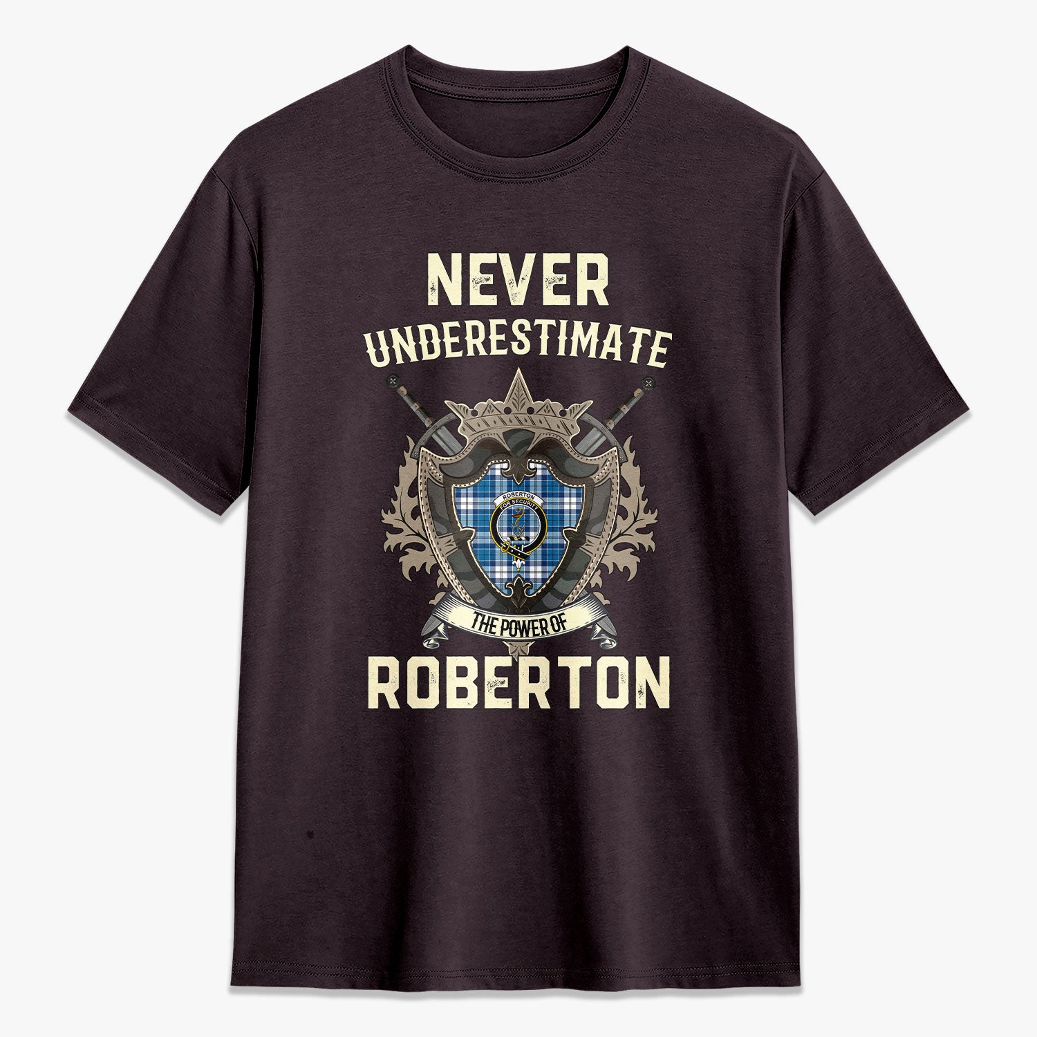 Roberton Tartan Crest 2D T-shirt - Never Underestimate Style